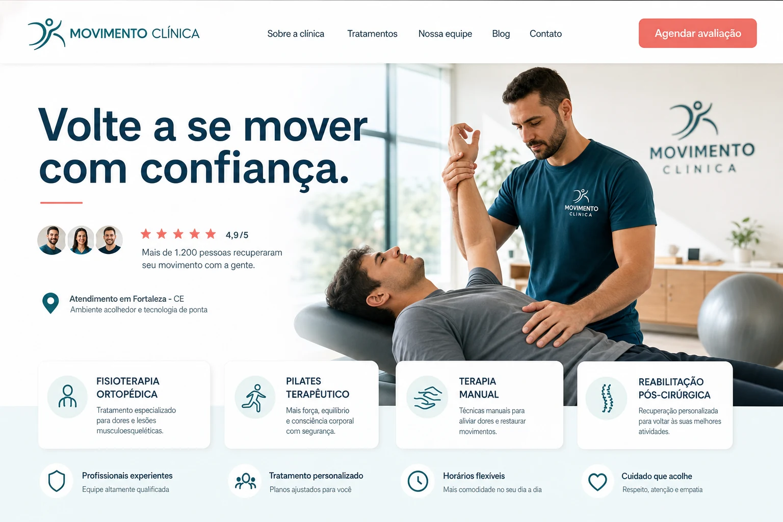 Prévia do site conceitual da Movimento Clínica